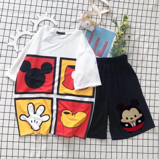 [18 mẫu] Set hoạt Hình Xinh Xắn/Short in+Overtee 3D