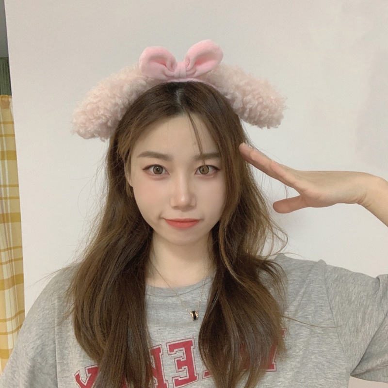 Băng Đô Bông Mềm Mại Kiểu Dáng Hoạt Hình Đáng Yêu Cho Nữ