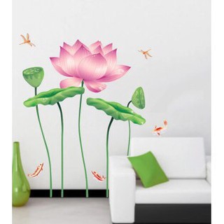 Decal dán tường Hoa sen