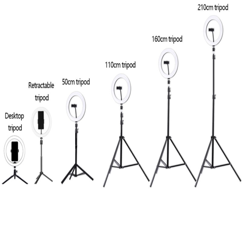 Tripod + Đèn led Livestream đường kính 26cm, phụ kiện hỗ trợ quay video, livestream tặng remote chụp ảnh