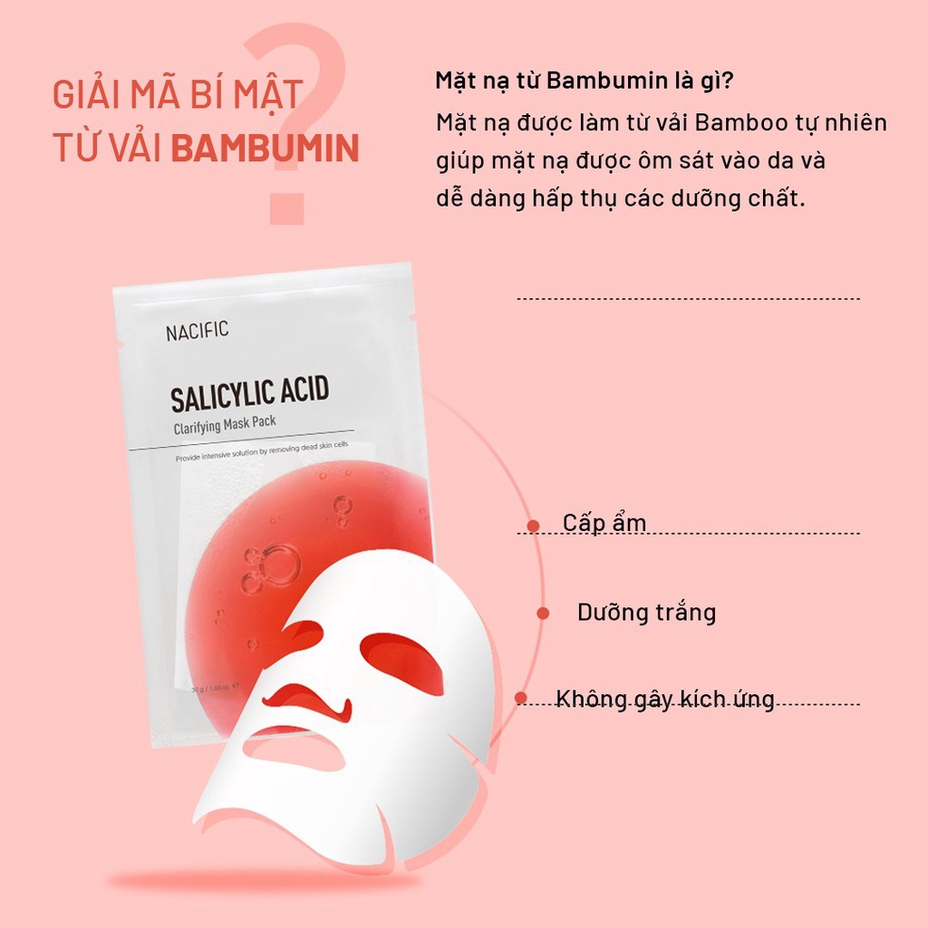 Mặt nạ cấp ẩm, tẩy tế bào chết nhẹ nhàng Nacific Salicylic Acid Clarifying Mask Pack 30g