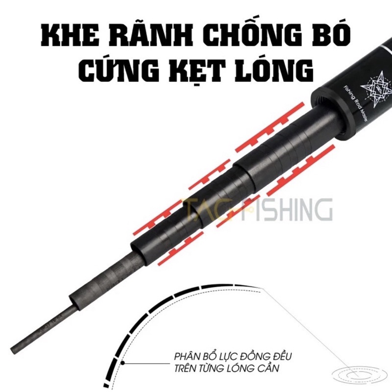 Cân câu tay Đại Hắc Ngư 28i tặng 1 ngọn phụ và hỗ trợ bảo hành 2 lóng trong 1 năm