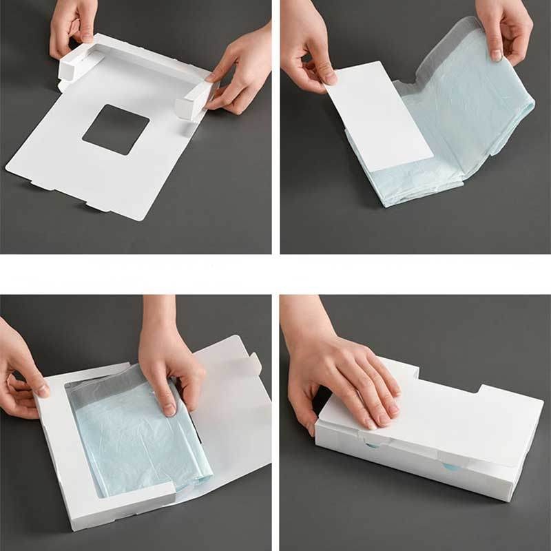 1 Hộp Đựng Túi Rác Gắn Tường Đa Năng Có Thể Gập Lại Cho Nhà Bếp Nhà Tắm