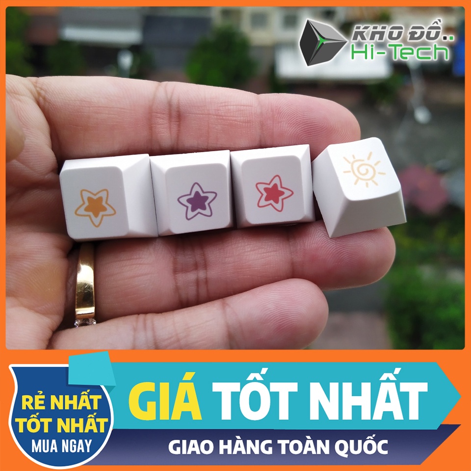 Nút keycap RAINBOW màu dễ thương  💖 𝘍𝘳𝘦𝘦𝘴𝘩𝘪𝘱 💖 cho bàn phím cơ - Cherry profile, nhựa PBT dye-sub dày dặn