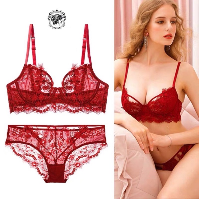 Bộ đồ lót Charm ren hoa có gọng ren mỏng BL