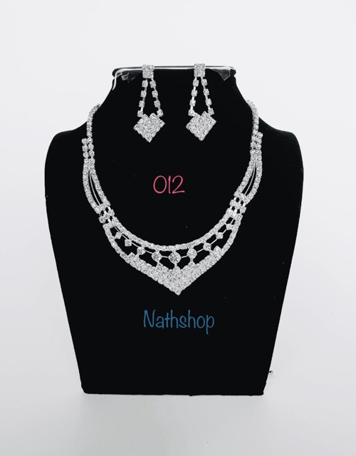 Bộ Trang Sức Đá 02 món Vòng Cổ + Bông Tai Nathshop