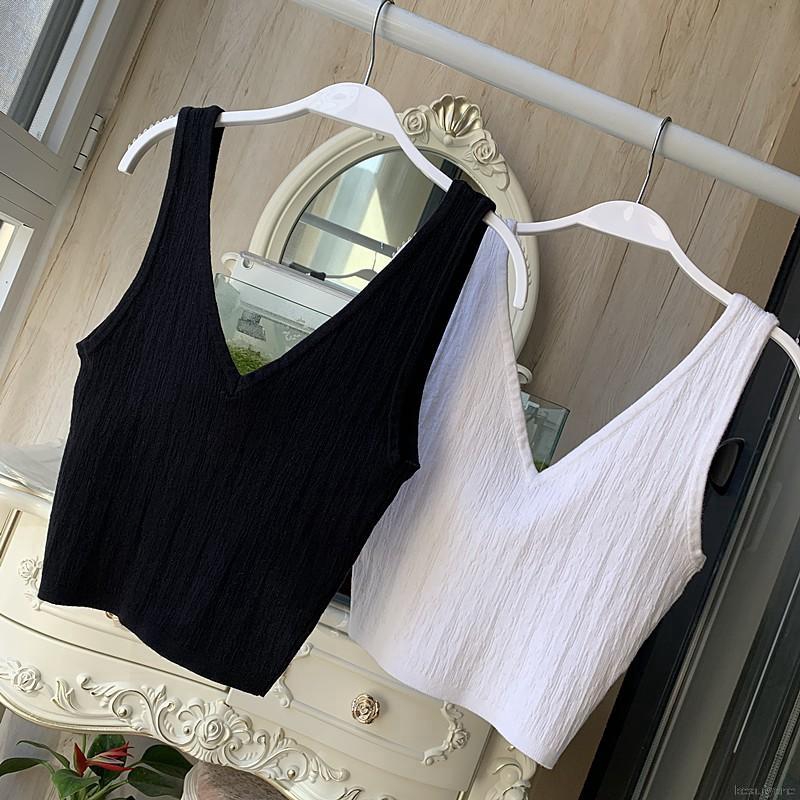 Áo tank top cổ chữ V cá tính thời trang cho nữ