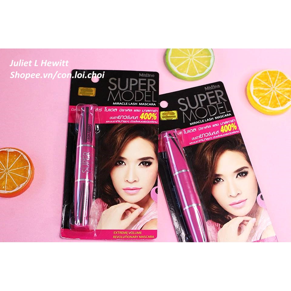 Mascara 2 đầu Super Model Mistine Thái Lan (có tem chống hàng giả)