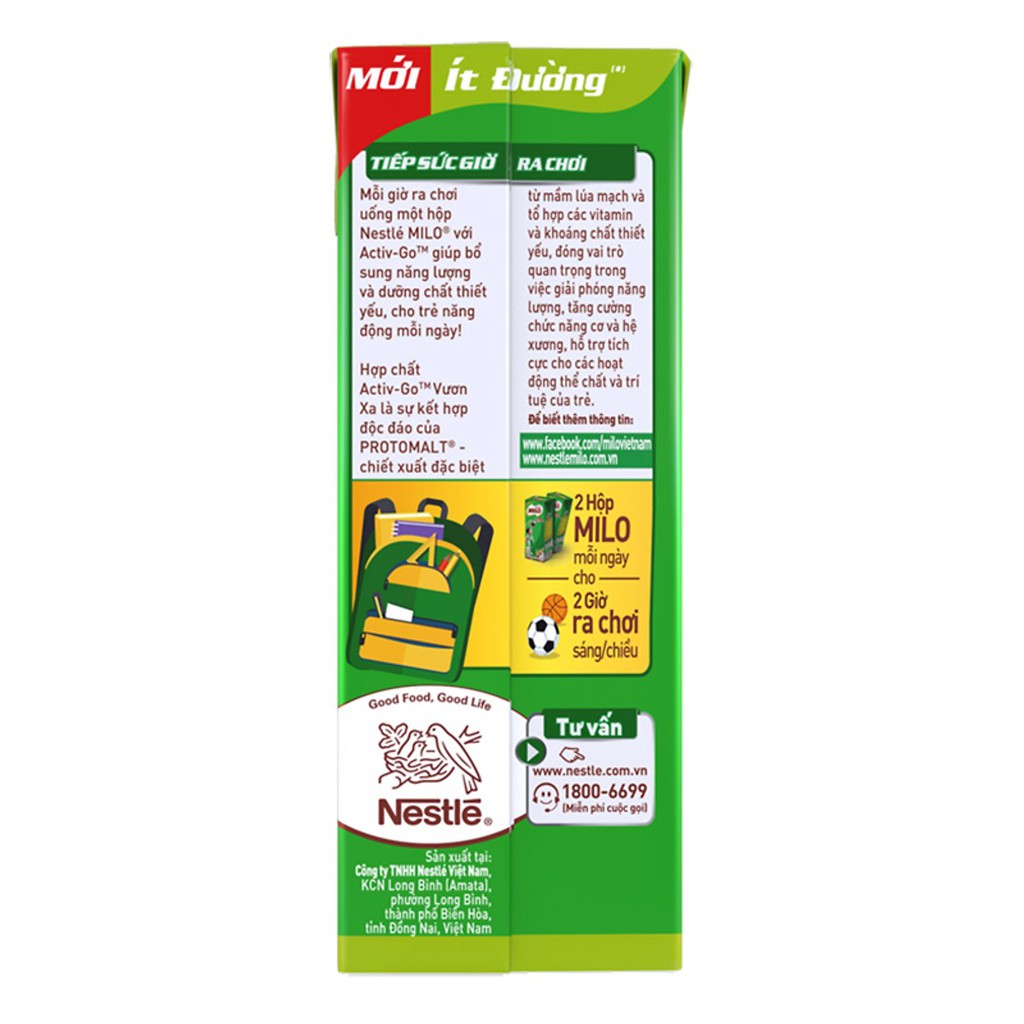 Thùng 48 Hộp Sữa Nestlé MILO Nước (180ml / Hộp)