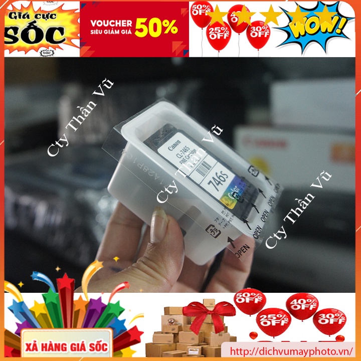 Thỏi mực đầu in mã 745 746 máy màu Canon MG 2570s TS 207 TS 475 hàng mới bền chất lượng MVP Thăng Long