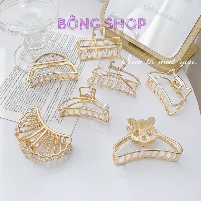Thanh lý nghỉ bán Kẹp tóc càng cua Bông Shop kiểu mẫu đa dạng