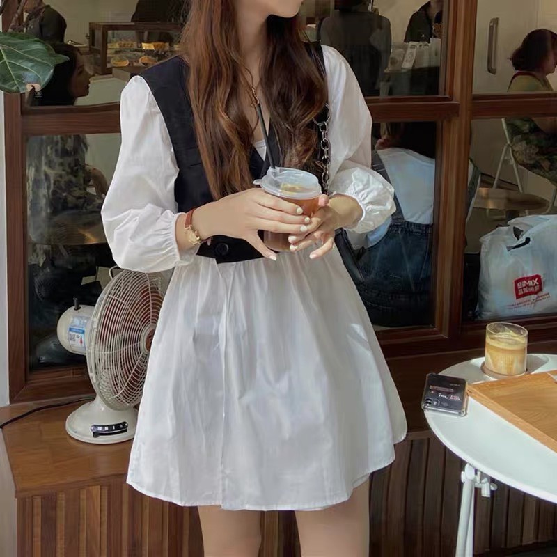 Váy babydoll cổ V Quảng Châu CHANREEN