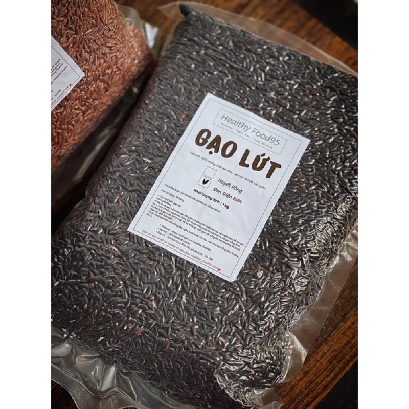 Gạo lứt đen điện biên, thơm dẻo, màu tím than, túi 1kg