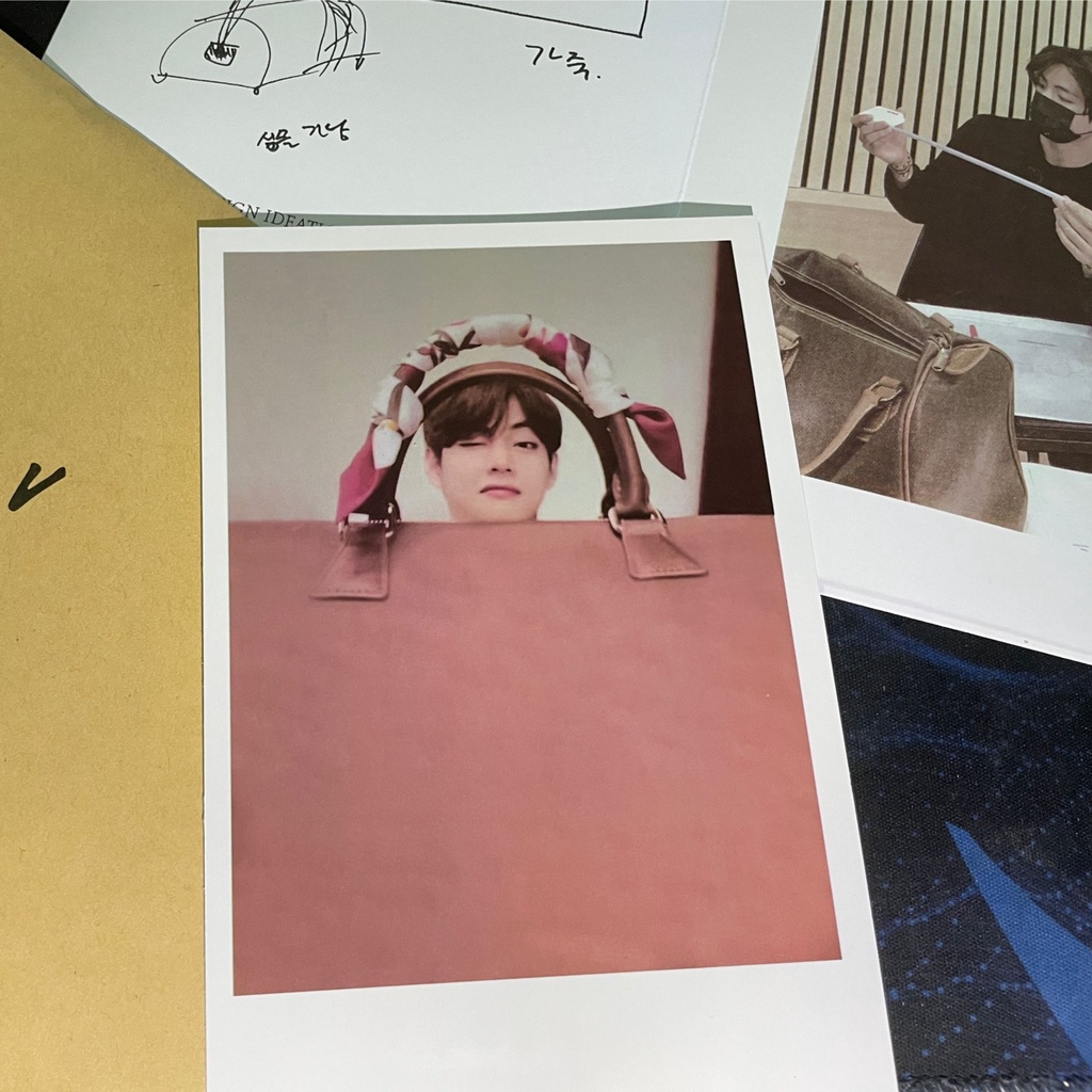 KPOP BTS V Tae Hyung Same Making Log Photo Card Fan Collectible Paper Card Photo Set For ARMY