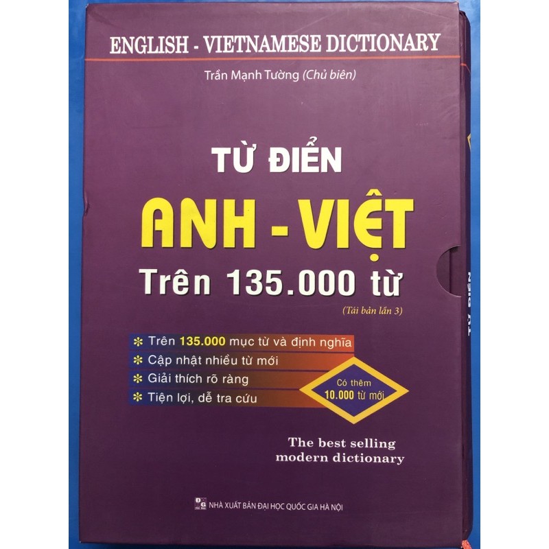 Sách - Từ điển Anh - Việt ( Trên 135.000 từ tái bản lần 3 )