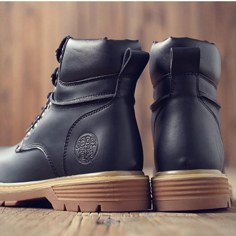 Giày boot nam cổ cao,phong cách Hàn Quốc,phối cùng khoá cài dây giầy cực ngầu-801 | BigBuy360 - bigbuy360.vn