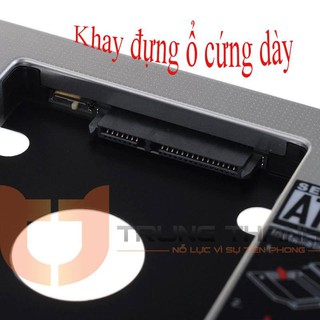 Caddy bay dầy 12.7mm chuẩn SATA 3 để lắp thêm ổ cứng SSD hoặc HDD cho laptop