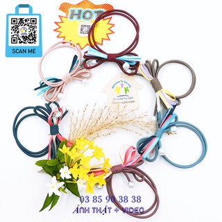 Dây chun buộc tóc, thun cột tóc nơ hàn quốc ruy băng - thương hiệu vợ chồng tôi