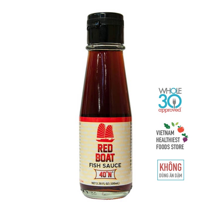 Nước mắm Red Boat - Nước mắm nhĩ truyền thống Phú Quốc 40N độ đạm tự nhiên (chai 100ml)