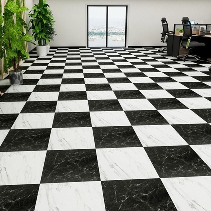 Miếng Dán Sàn Nhà Bằng PVC Họa Tiết Vân Đá 3D Tự Dính Chống Thấm Nước Kích Thước 30X60Cm DIY