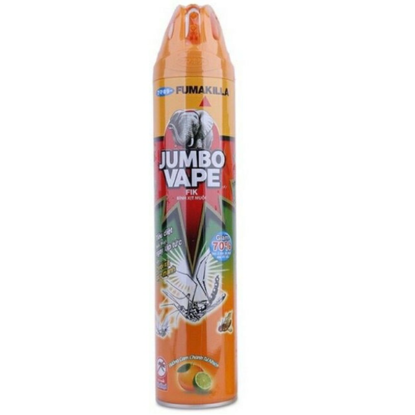 Xịt muỗi Jumpo Vape FIK hương cam chanh 600ml