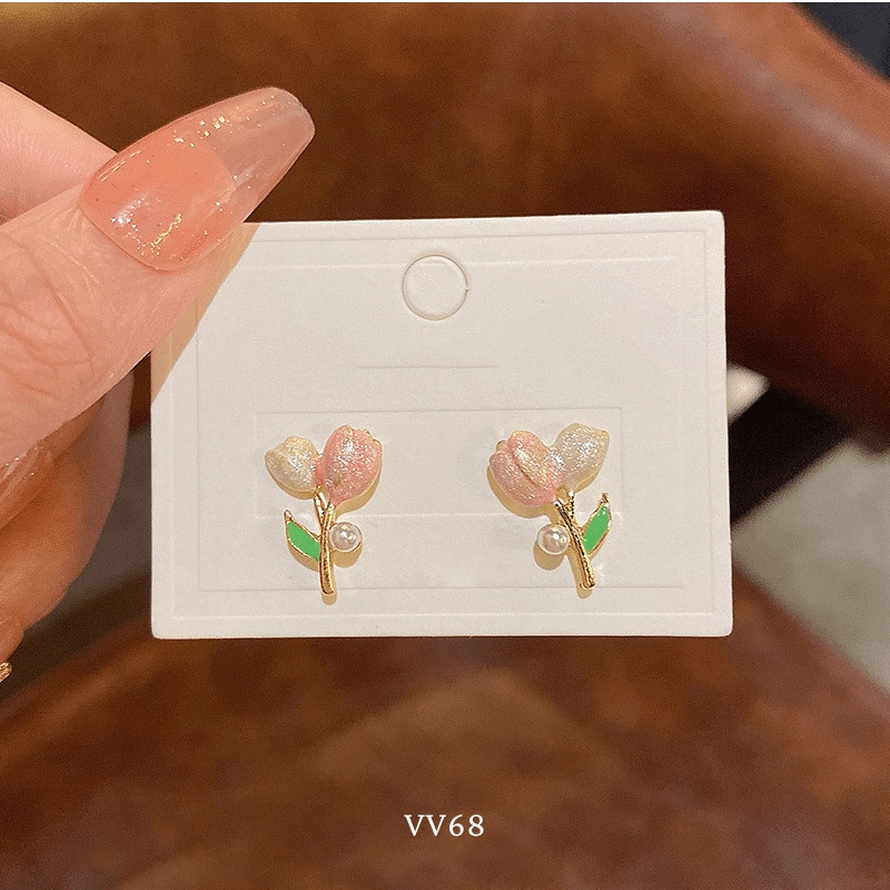 Bông tai hoa tulip nữ tính thời trang Hàn Quốc Annie VV68