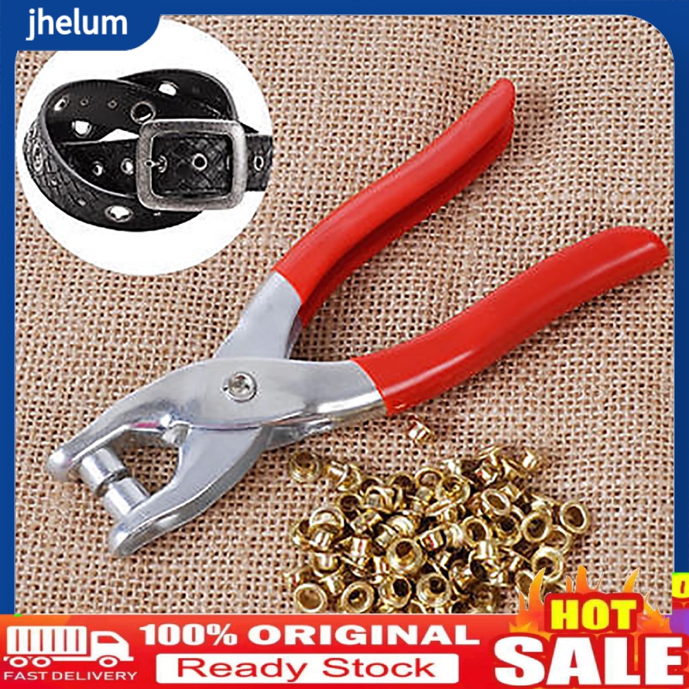 Kìm Bấm Đục Lỗ Kèm 100 Đinh Tán Kèm 100 Đinh Tán Dùng Để Trang Trí Túi Xách / Thắt Lưng Da