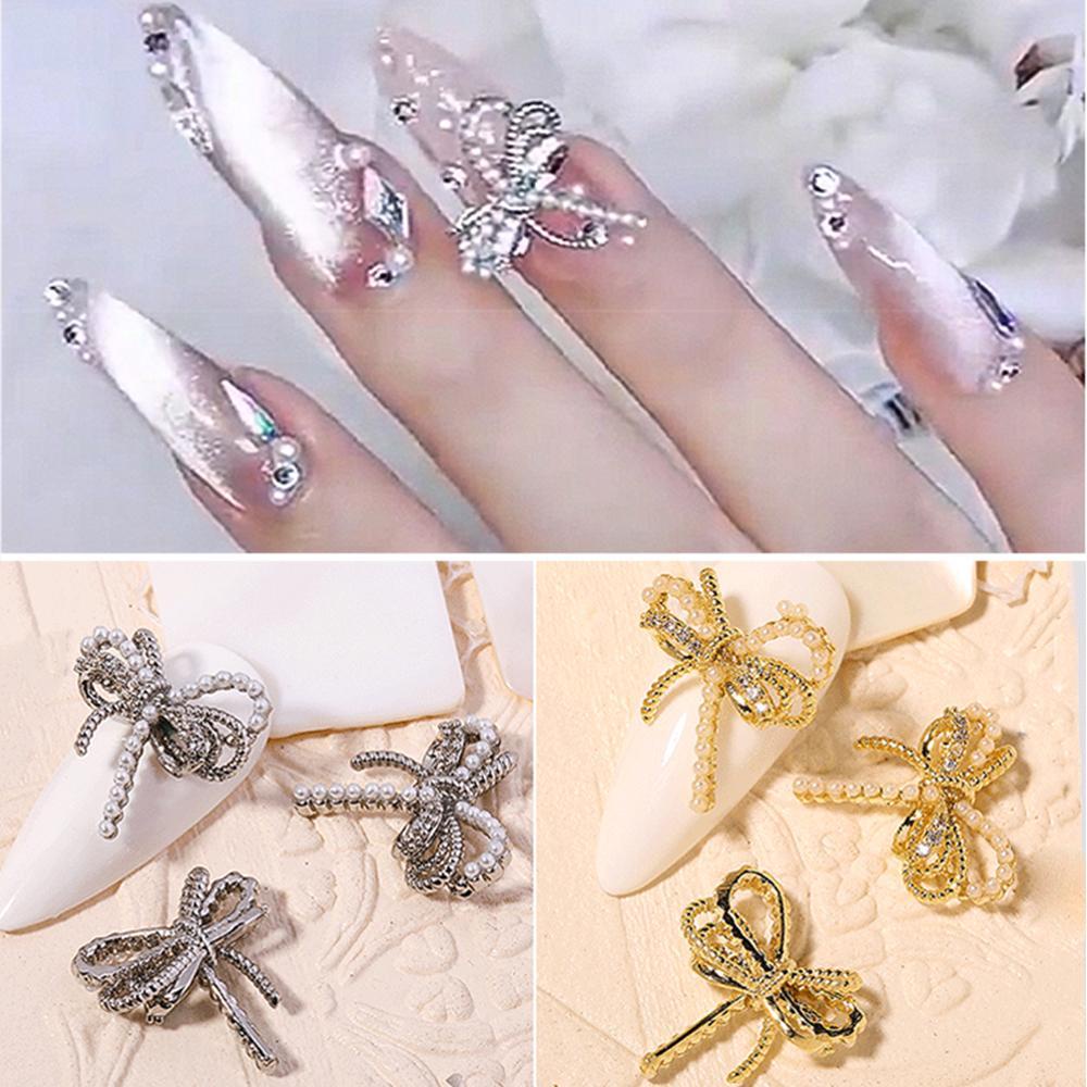 SOMEDAYZL Hạt Charm Nơ 3D Đính Móng Nghệ Thuật