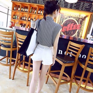 ÁO SƠ MI NỮ KẺ NGANG HA-NA