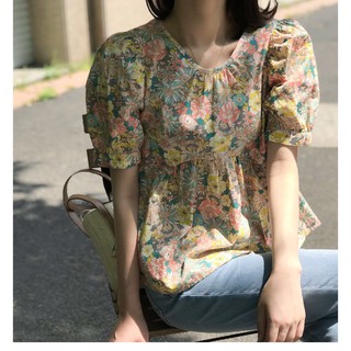 Áo kiểu nữ đẹp - Áo babydoll nữ ZR hoa cam