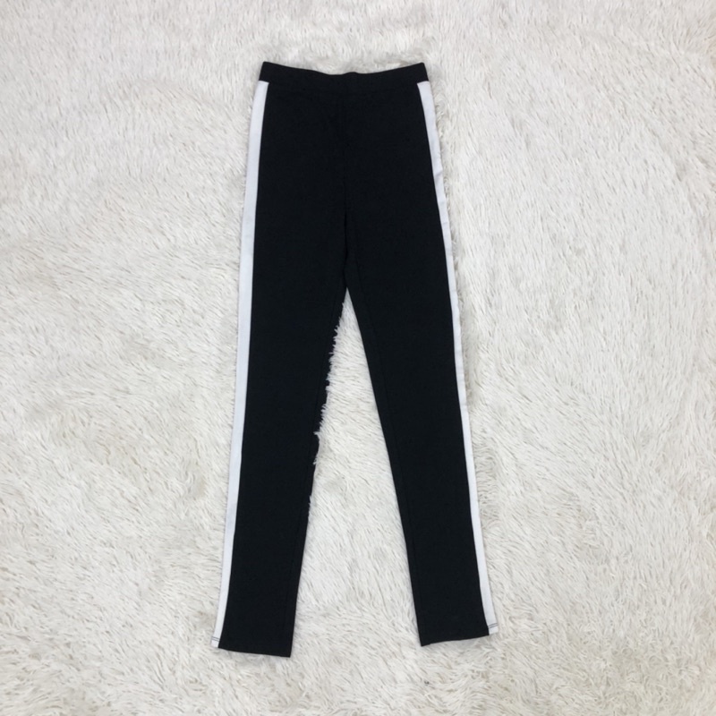 Quần Legging Nữ Sọc Trắng Bên Hông Co Giãn Hàng Xuất Xịn
