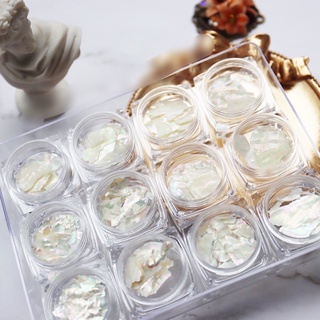 Phụ kiện xà cừ trắng trang trí móng tay nail