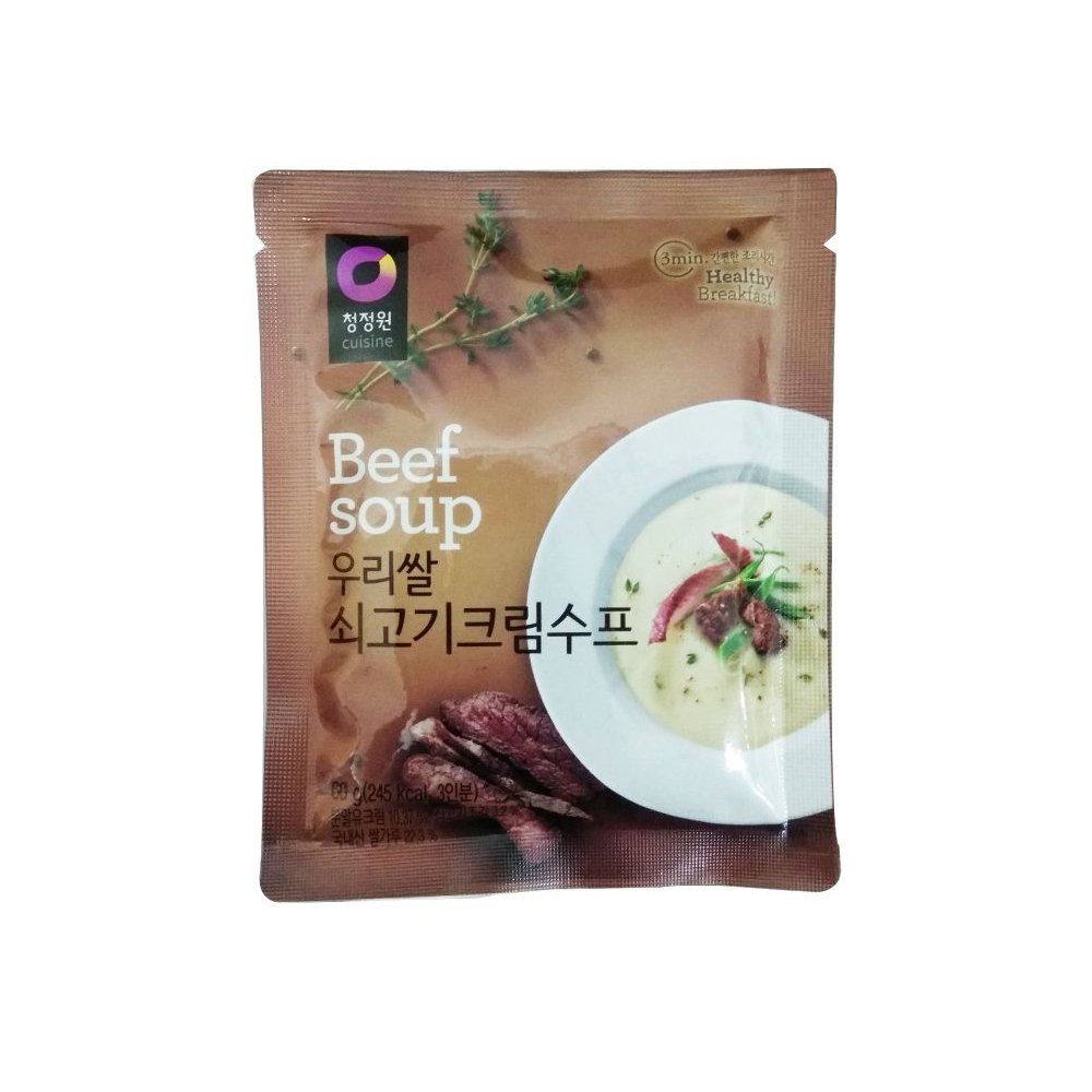 Gói Bột Súp Thịt Bò Ăn Liền 60 Gram – Beep Soup Daesang – Nhập Khẩu Hàn Quốc ( 60Gram / Gói 245Kcal)