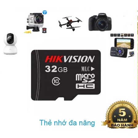 Thẻ nhớ 32GB Hikvision Class 10 Tốc độ 92Mb/s- Bảo hành 5 năm