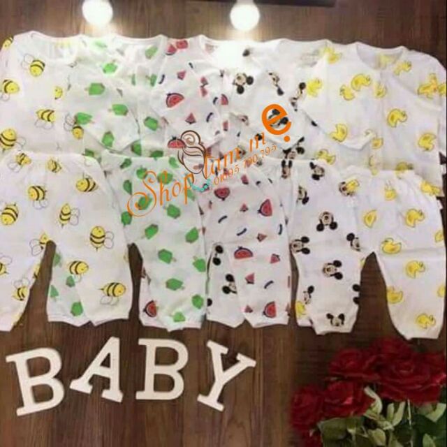 (Xả hàng nghỉ bán-giá sập sàn)Set 5 Bộ dài tay cho bé