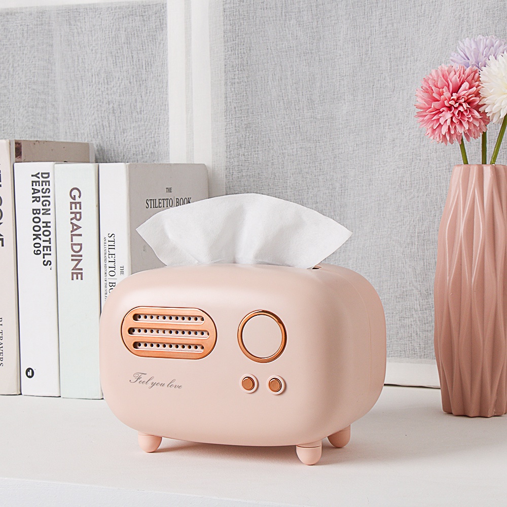Hộp Đựng Khăn Giấy / Điều Khiển Từ Xa / Khăn Giấy Để Bàn Hình Máy Radio Nhiều Màu Sắc Cổ Điển Chống Bụi Bẩn