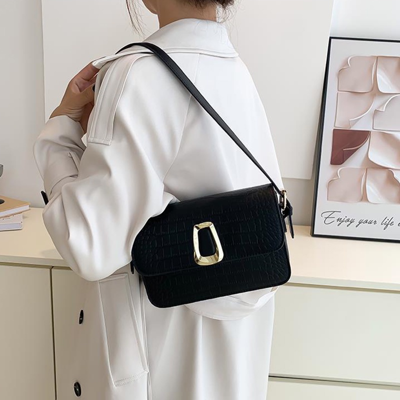 IELGY Túi Đeo Vai Họa Tiết Da Cá Sấu Cao Cấp Có Thể Điều Chỉnh Kích Cỡ Cho Nữ