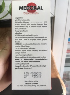 Nước súc miệng Medoral