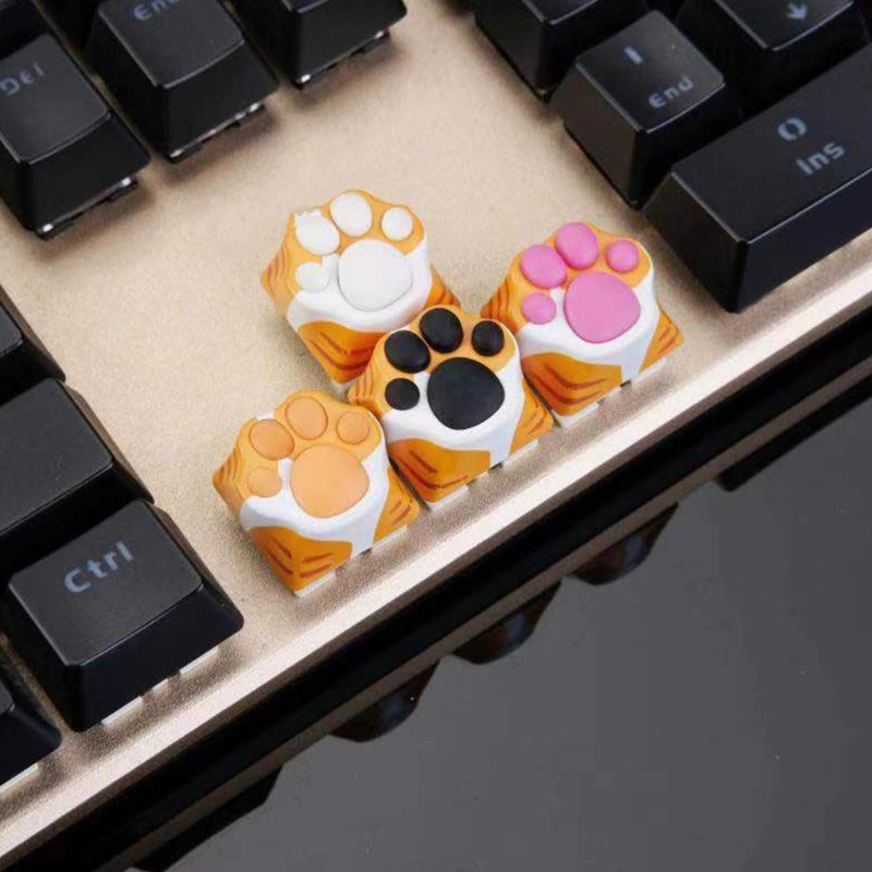 Nút bàn phím cơ bằng nhựa ABS hình chân mèo xinh xắn dành cho MX