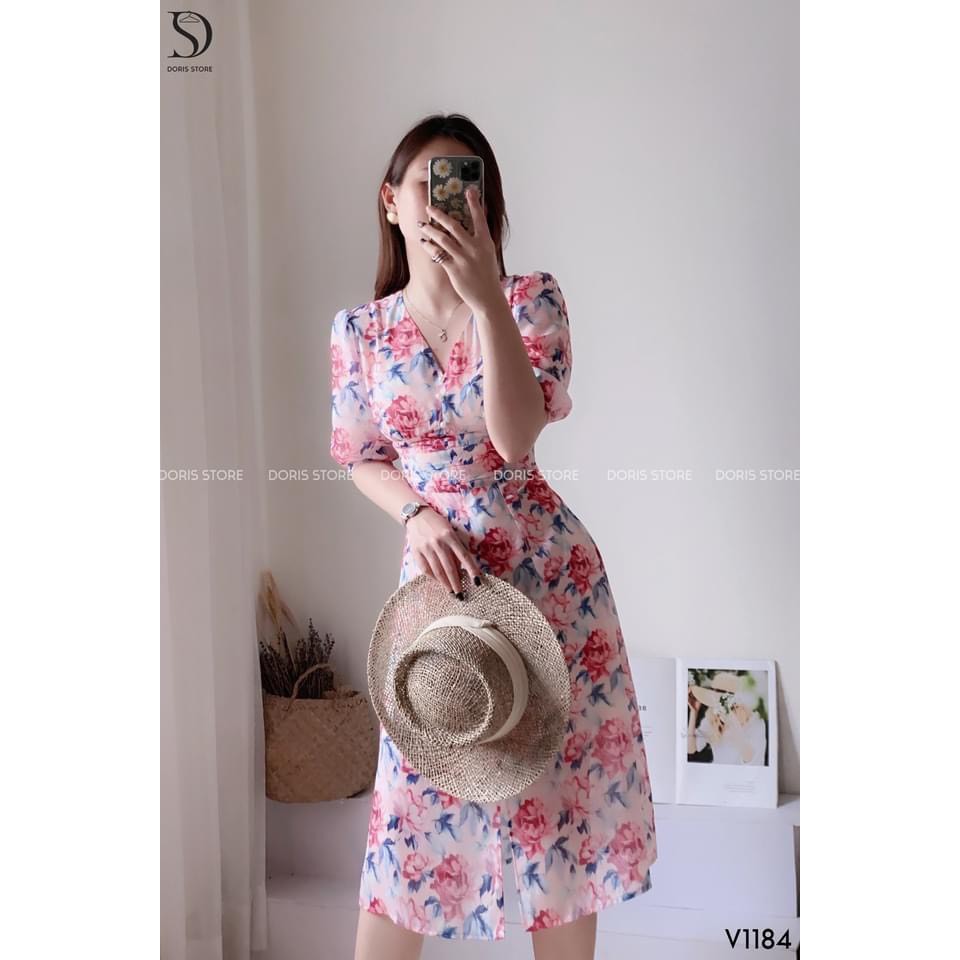 VÁY HOA TAY LỠ NỮ NHẸ NHÀNG TÔN DÁNG DK132 | BigBuy360 - bigbuy360.vn