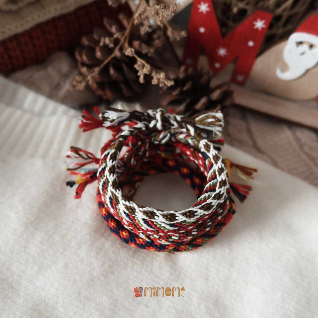Vòng Kumihimo Giáng Sinh