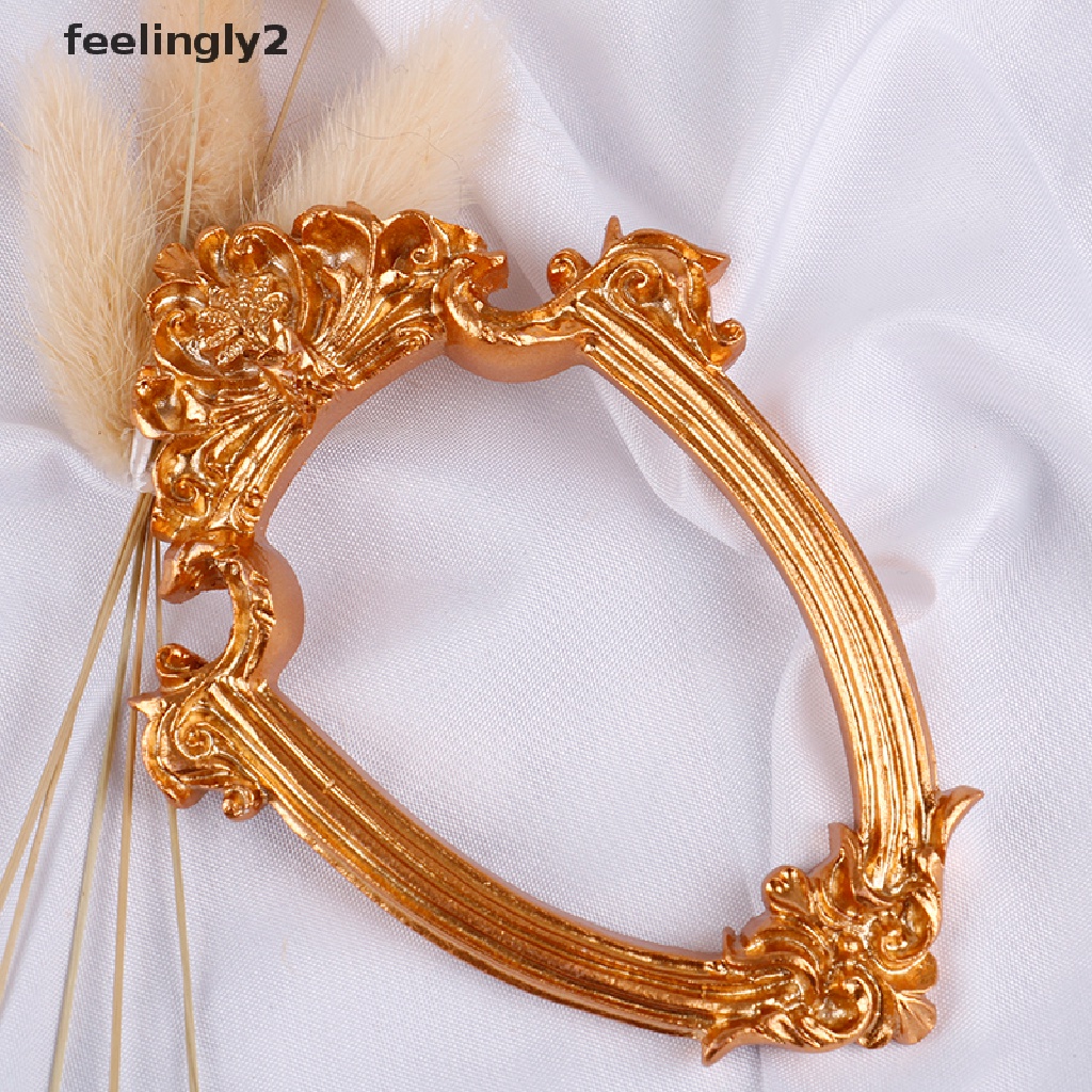 1 Khung Hình Trang Trí Móng Tay Nghệ Thuật Màu Vàng Đồng Phong Cách Retro