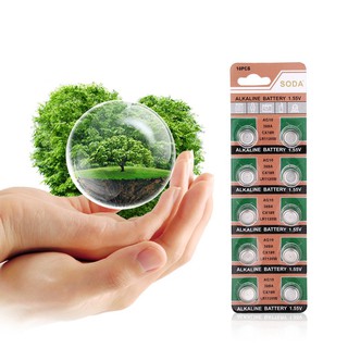 Vỉ 10 viên pin cúc áo Alkaline