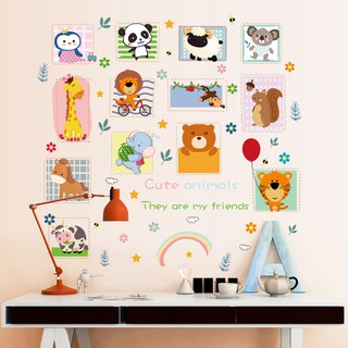 Decal dán tường ô thú ngộ nghĩnh