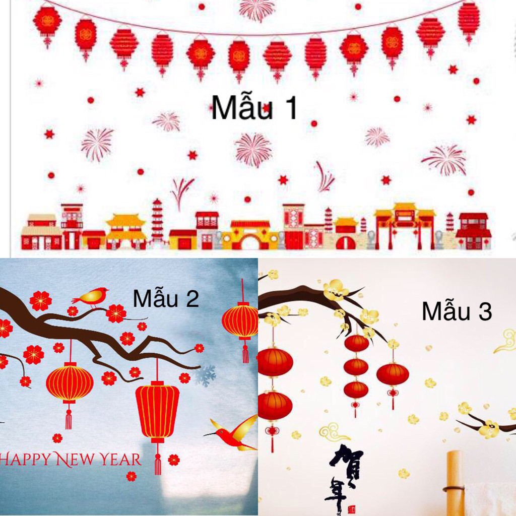 Decal trang trí năm mới 2021, trang trí tết năm sửu