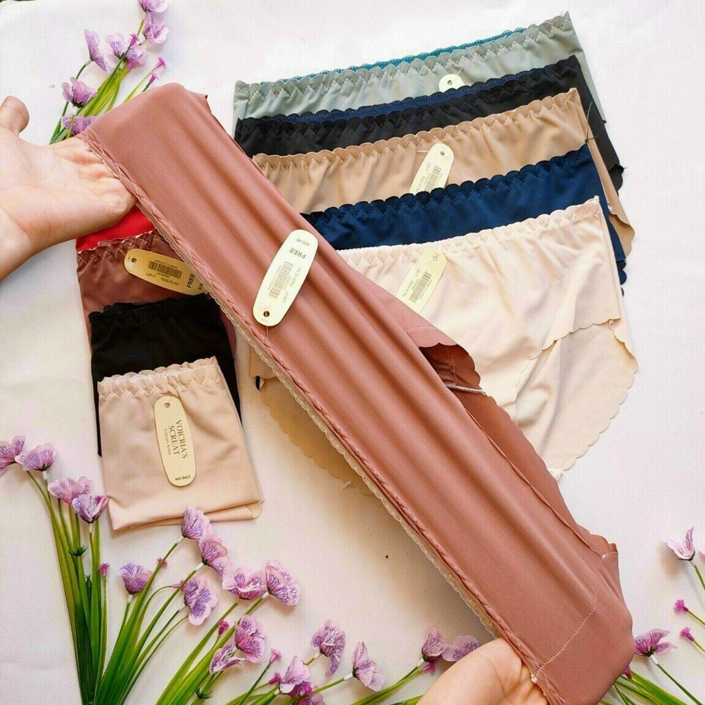 [Thanh Lý] Quần lót su nữ vải mềm viền sóng  KIMCHIBIKINI chíp đúc thun lạnh thiết kế mềm mại xinh đẹp dễ thương QL158