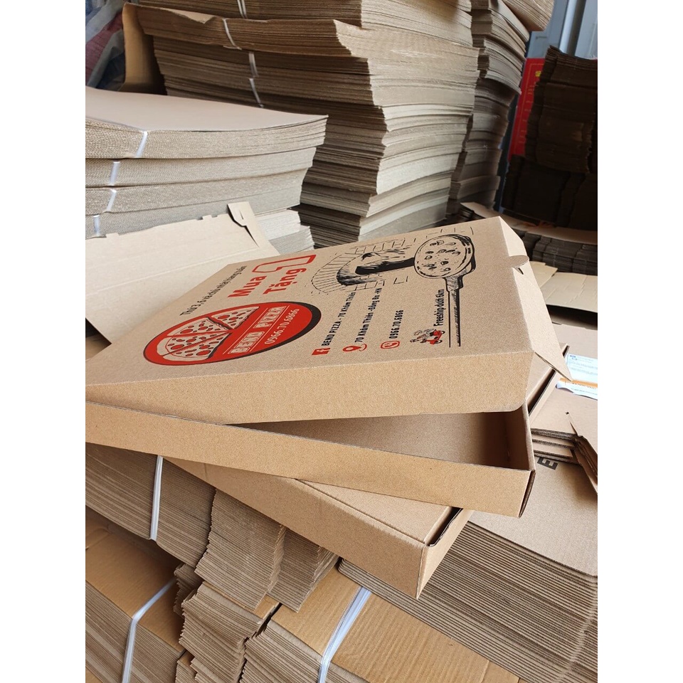 Hộp Carton đựng gà mẹt, lợn mẹt 38x38x4,5cm  - Pz38