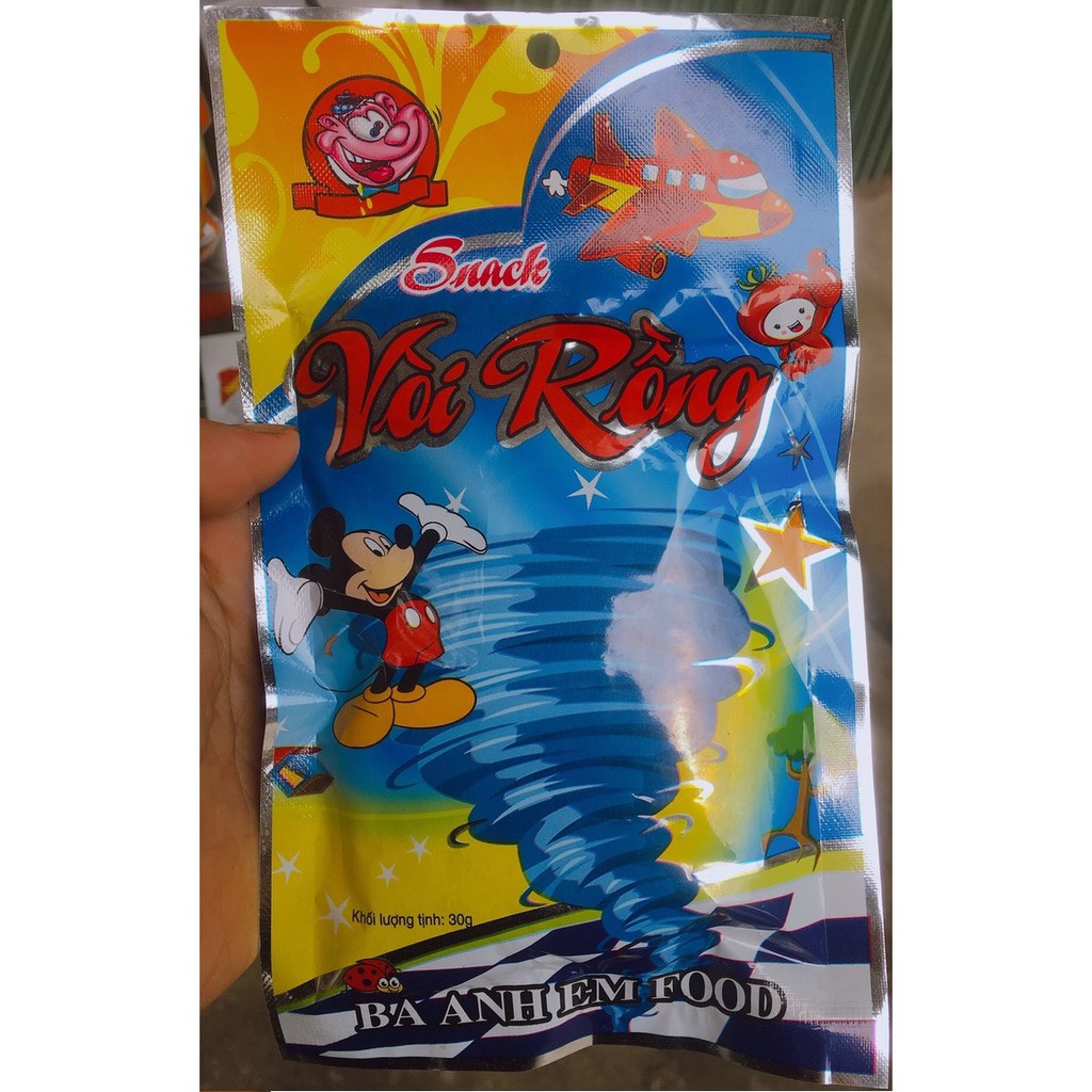 15 gói Snack Vòi Rồng trở về tuổi thơ