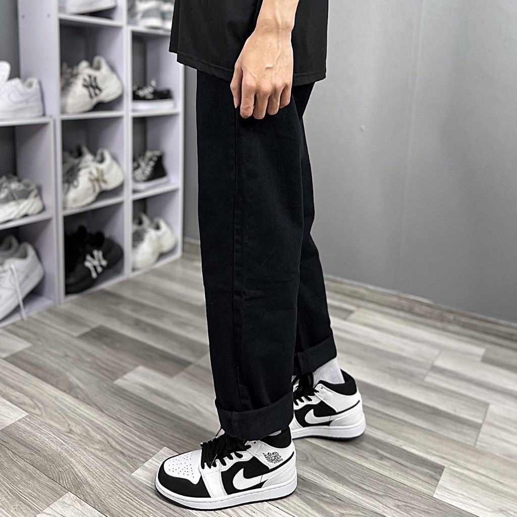 Quần Jeans Baggy Suông Đen Nam XESINU