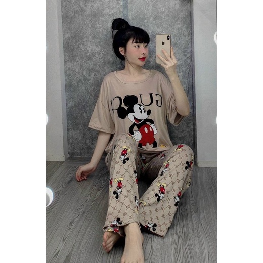 ( chat chọn mẫu ) đồ mặc nhà cotton lụa tàu cao cấp